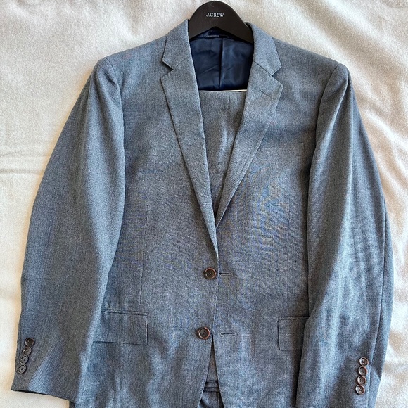 J. Crew light grey Ludlow traveler suit in tropical wool, size 38S - Picture 1 of 15